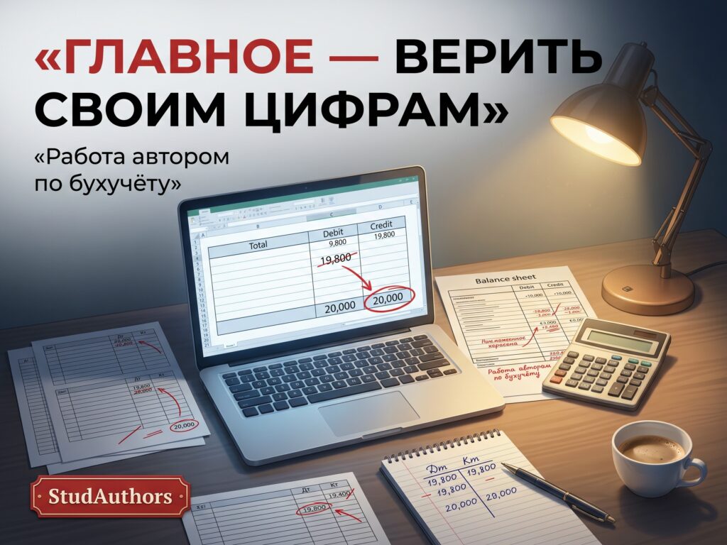 Вакансия авторам студенческих работ по бухгалтерскому учёту