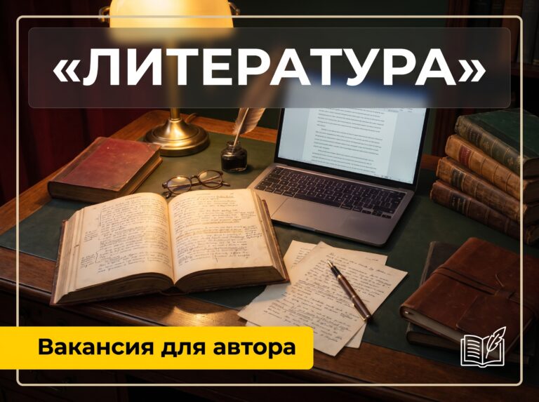 Литература: вакансия для автора студенческих работ удалённо